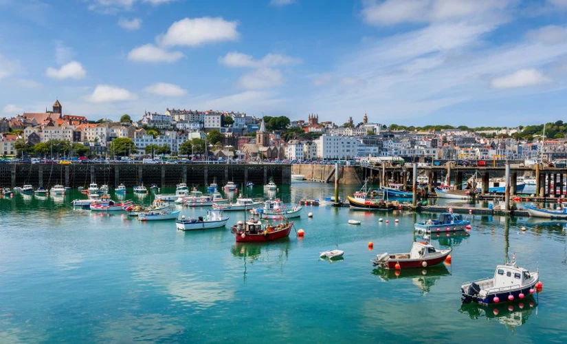 small harbour on a sunny day 