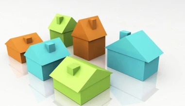 small coloured houses