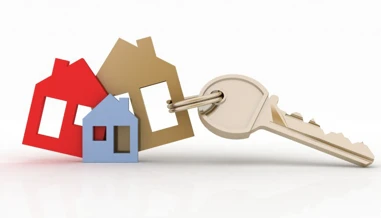 house key with house keychain