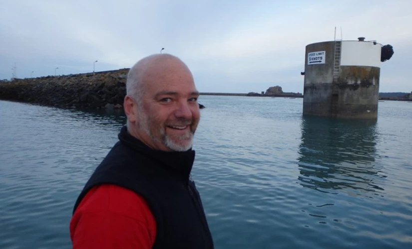 Man swimming in sea