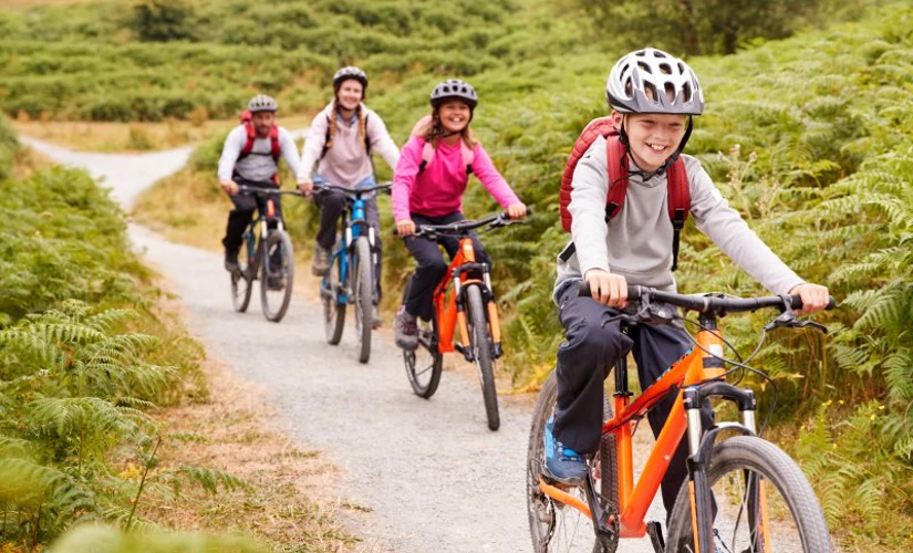 Family cycling