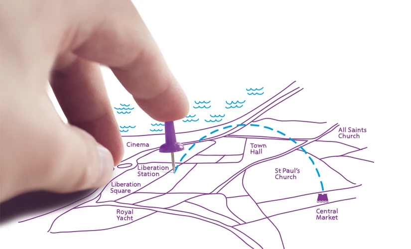 Jersey office move map