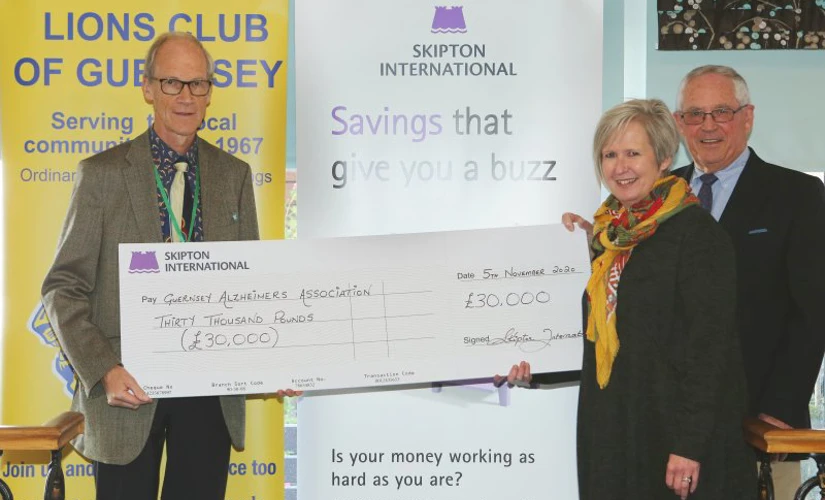 Skipton International Beneficiaries excepting enlarged cheque