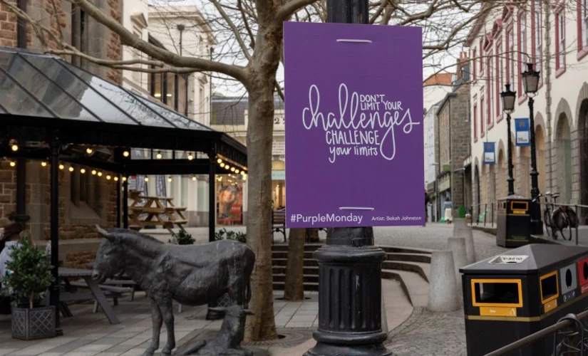 Purple Monday signage