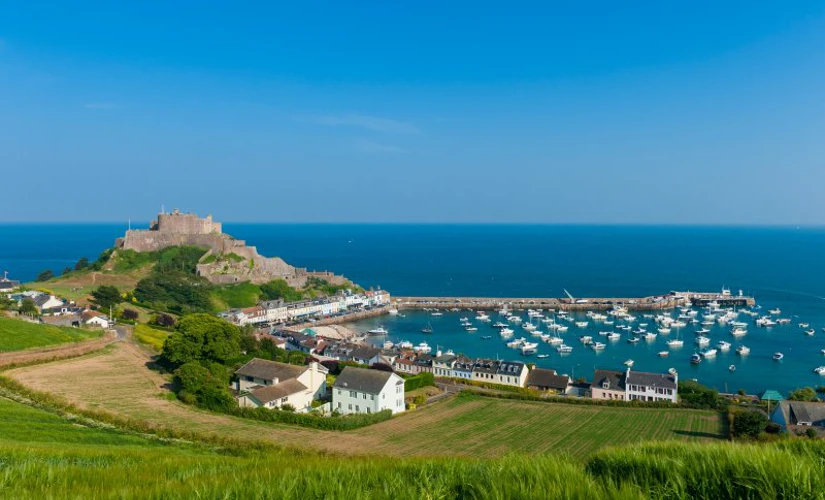 overview of harbour and castle