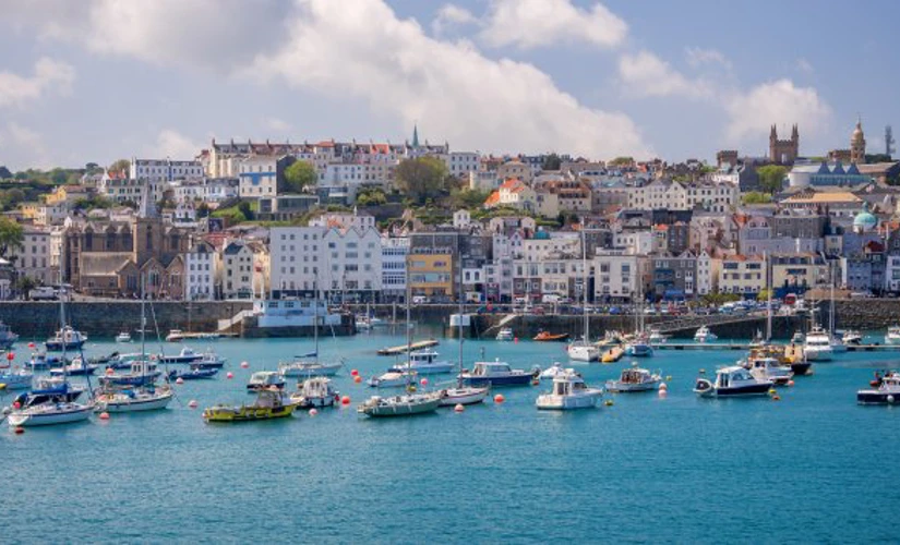 small harbour on a sunny day 