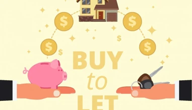 animation of a person holding  a piggy bank and some keys