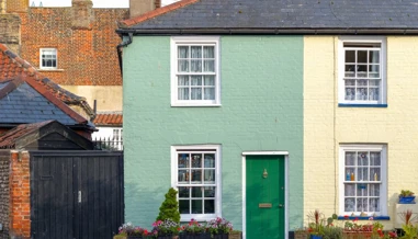 small green semi detached cottage